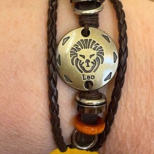 3/$16 LEO - Casual Leather Zodiac Astrology Signs Bracelet